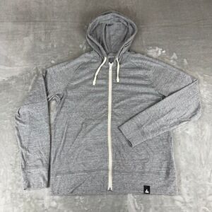 American Giant Lightweight Full Zip Hoodie Mens Medium Heather Gray $85 USA NWOT